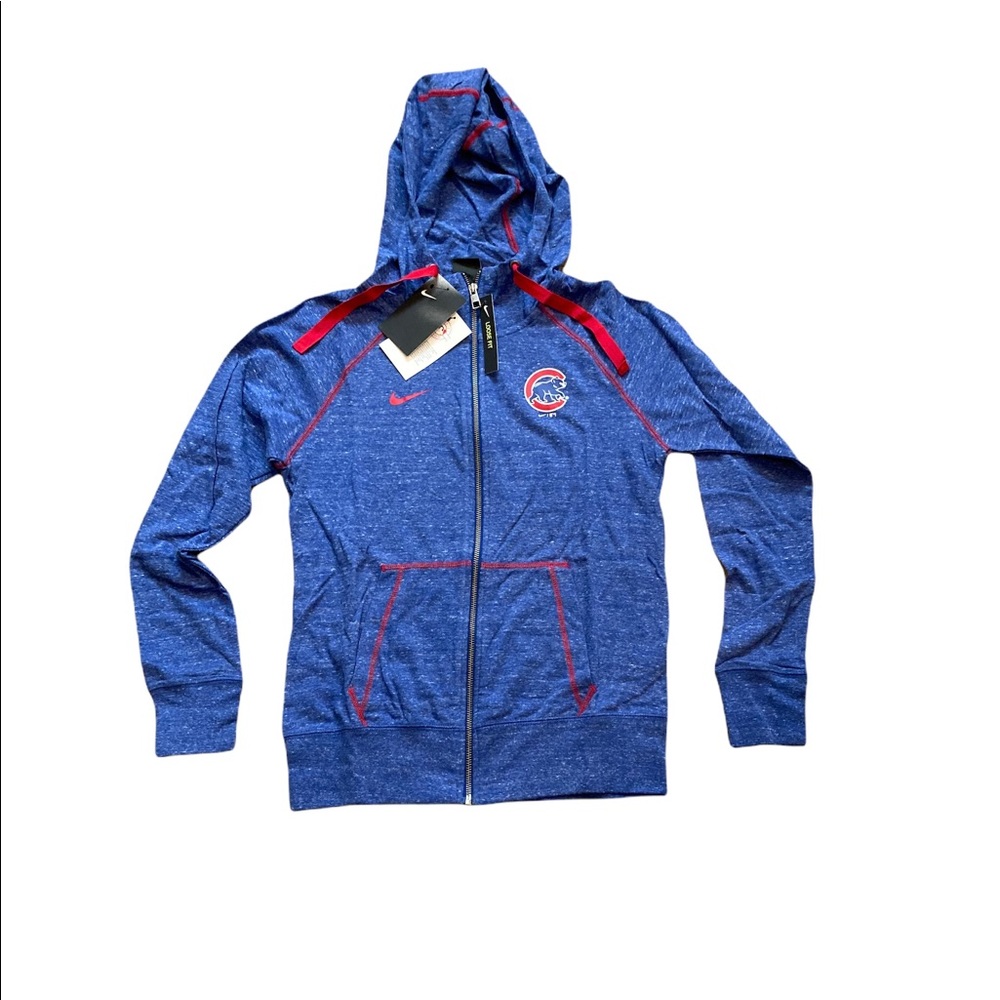 Chicago Cubs Nike Women’s Full Zip Up Vintage Gym Hoodie Sweatshirt